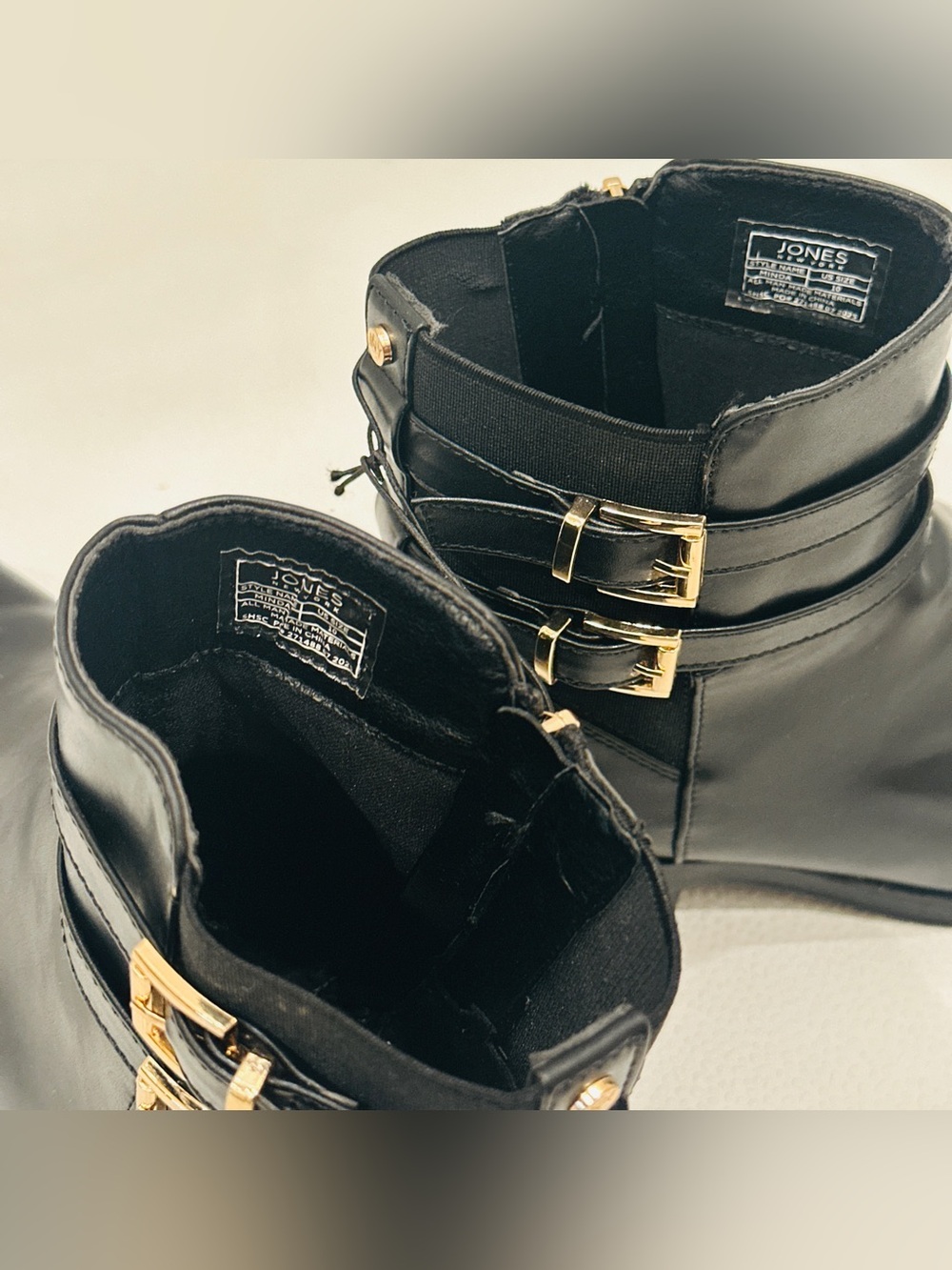 🔥Jones New York Black Leather Minda Ankle Boots / Size 10🖤 - Picture 6 of 7